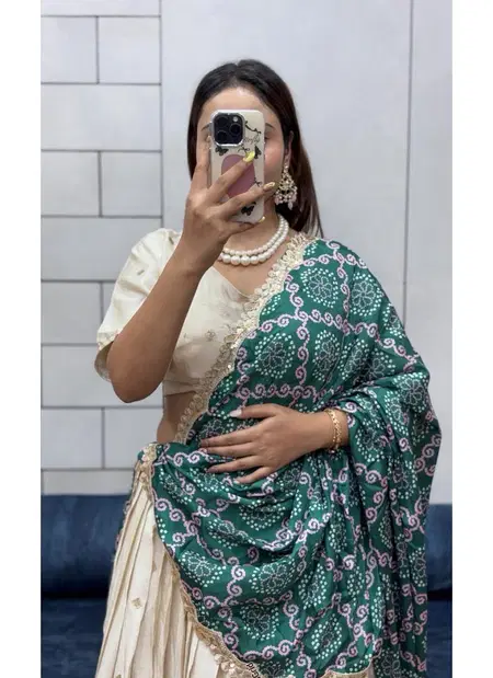 Rama Colour Soft Chinon Silk With Designer Lehenga With Blouse Dupatta Online Wholesale Vt 01